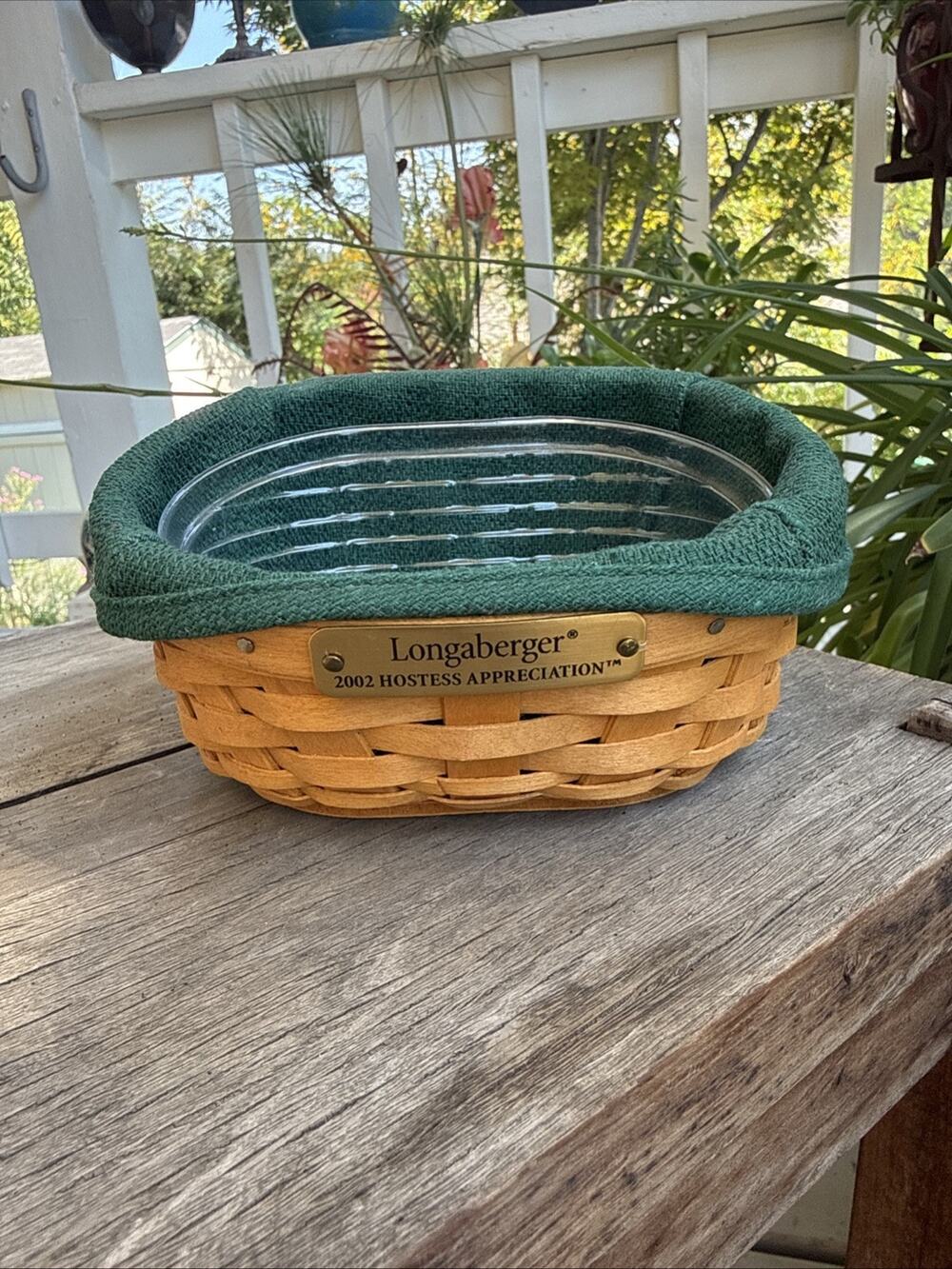 Vintage 2002 Longaberger Hostess Appreciation Oval Basket Set